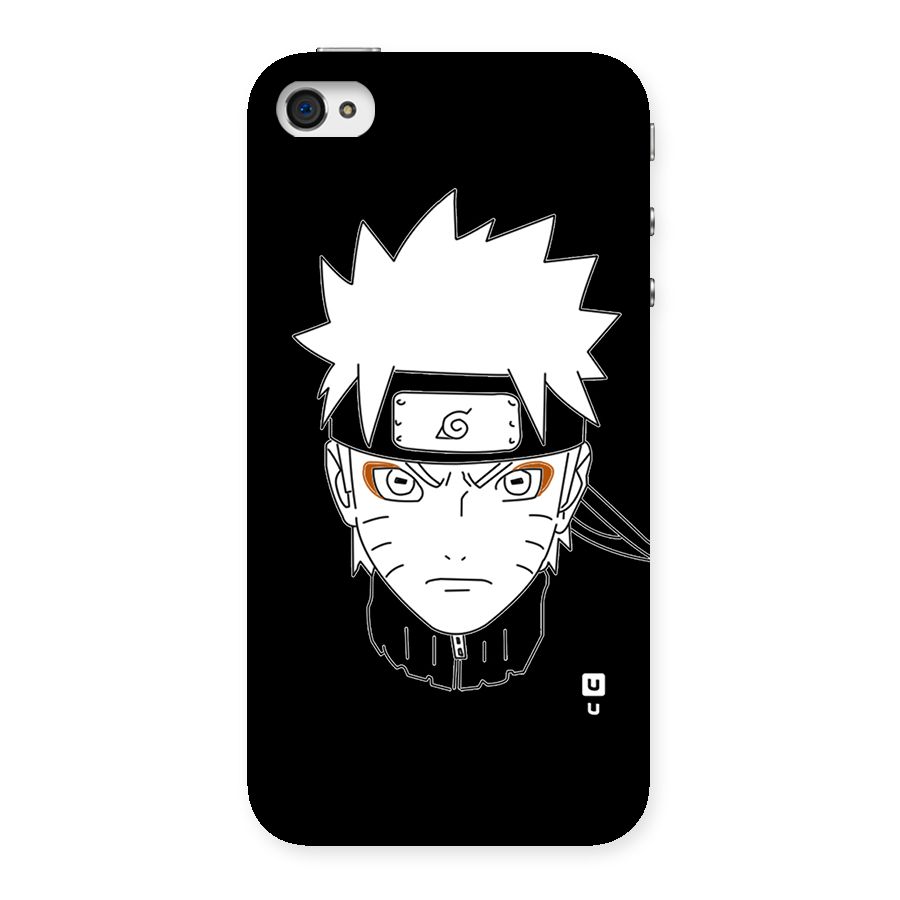 Naruto Black and White Art Back Case for iPhone 4 4s