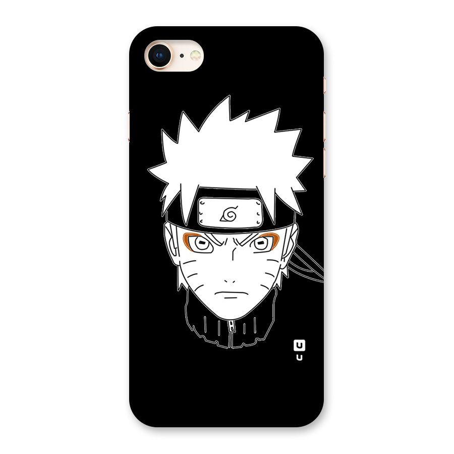 Naruto Black and White Art Back Case for iPhone 8