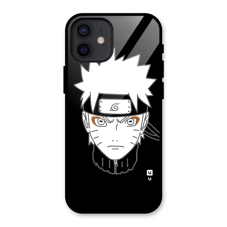 Naruto Black and White Art Glass Back Case for iPhone 12