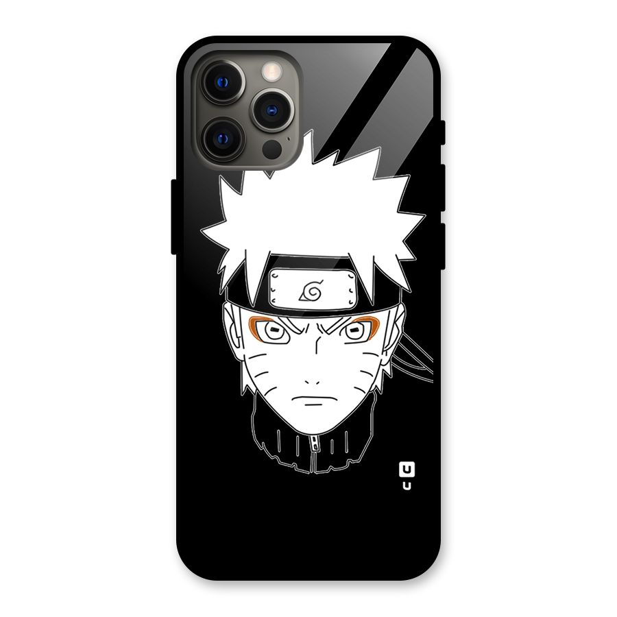 Naruto Black and White Art Glass Back Case for iPhone 12 Pro Max