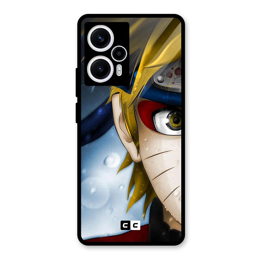 Naruto Facing Glass Back Case for Poco F5
