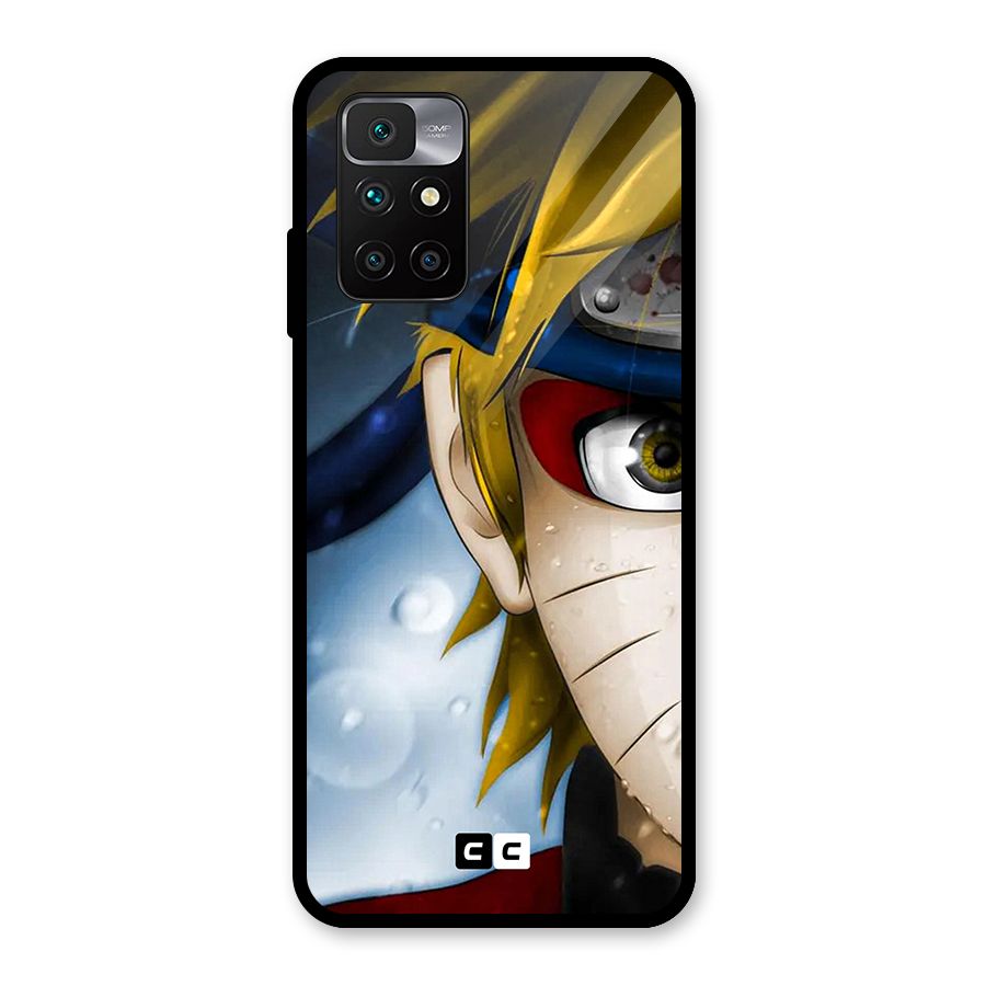 Naruto Facing Glass Back Case for Redmi 10 Prime