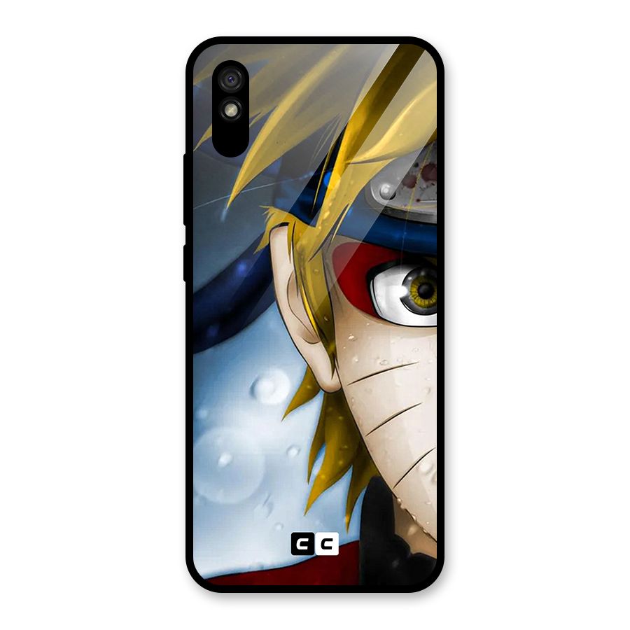 Naruto Facing Glass Back Case for Redmi 9A