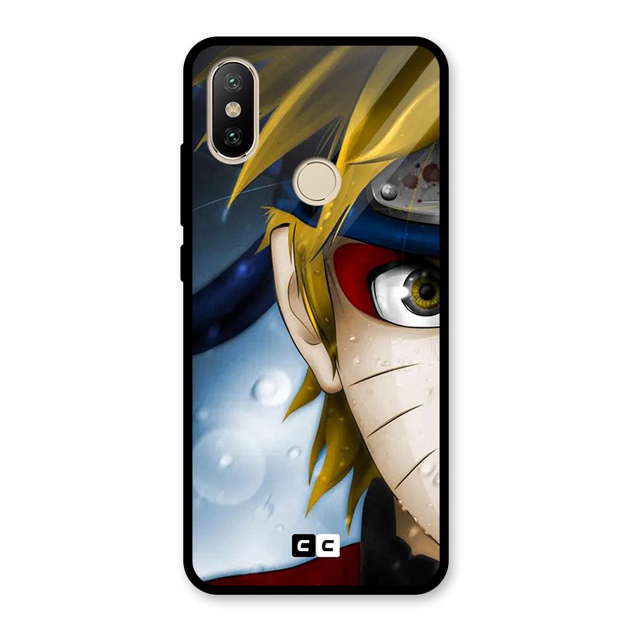 Naruto Facing Glass Back Case for Redmi A2