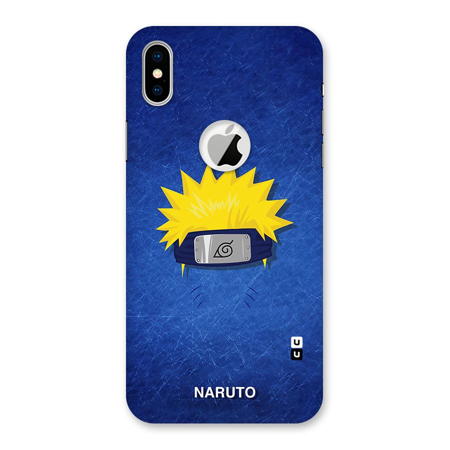 Naruto Headband Minimal Back Case for iPhone X Logo Cut
