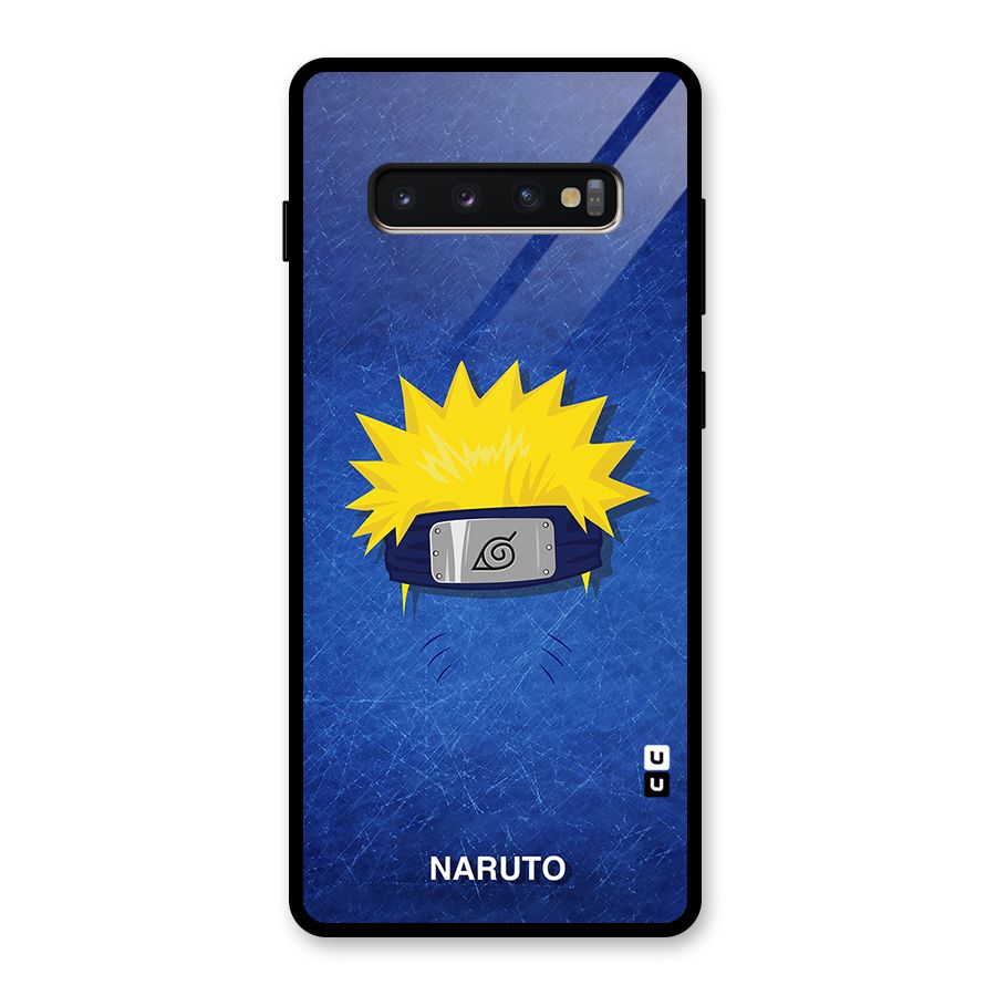Naruto Headband Minimal Glass Back Case for Galaxy S10 Plus