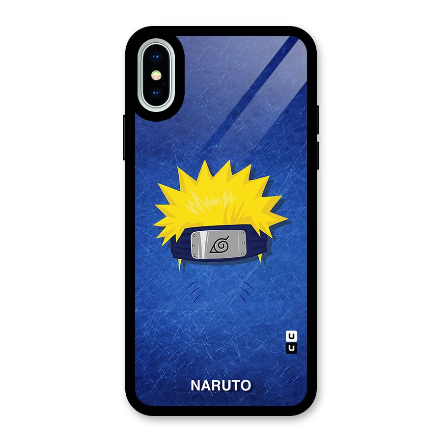 Naruto Headband Minimal Glass Back Case for iPhone XS