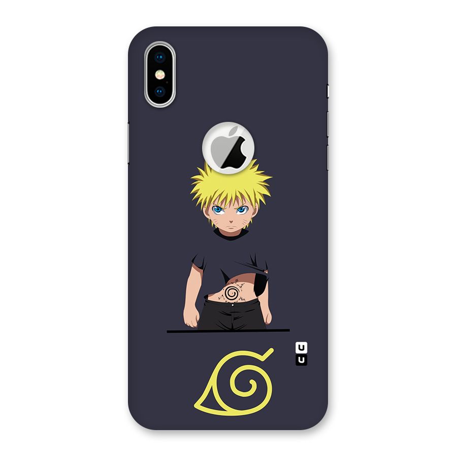 Naruto Kid Back Case for iPhone X Logo Cut