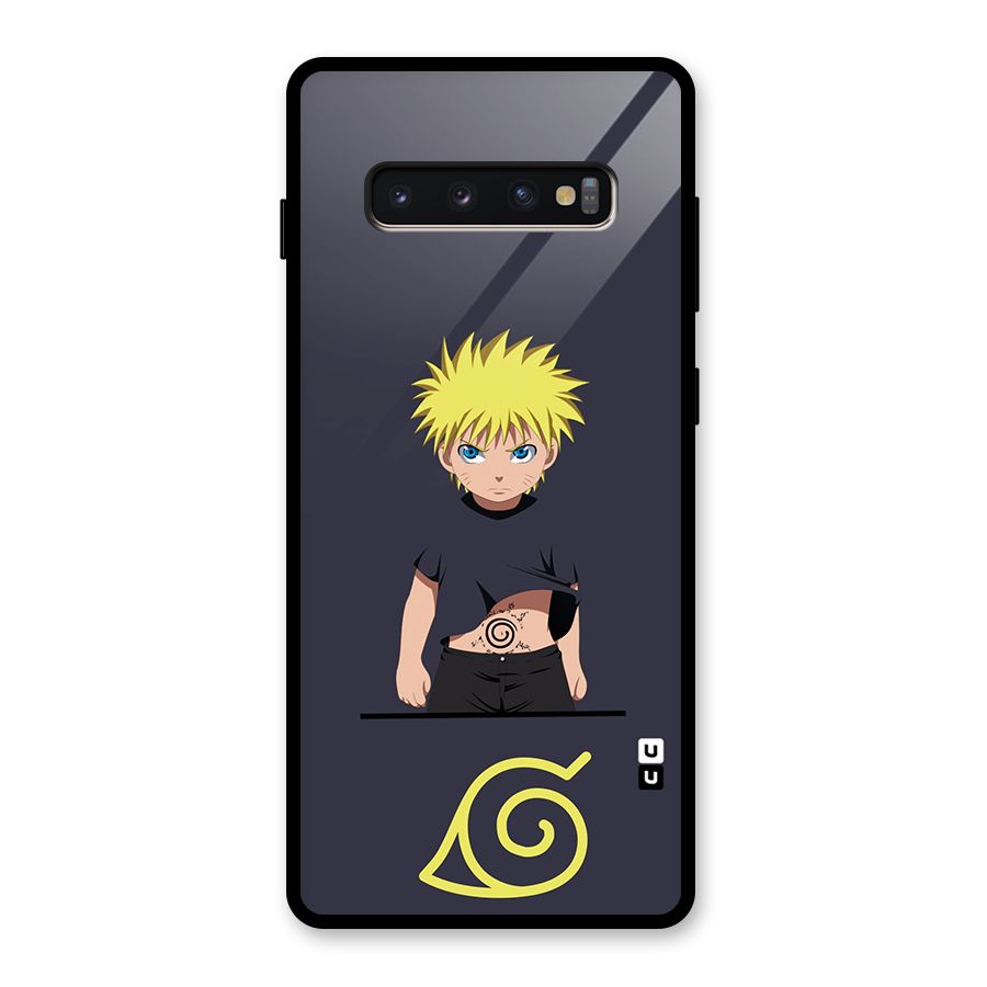 Naruto Kid Glass Back Case for Galaxy S10 Plus