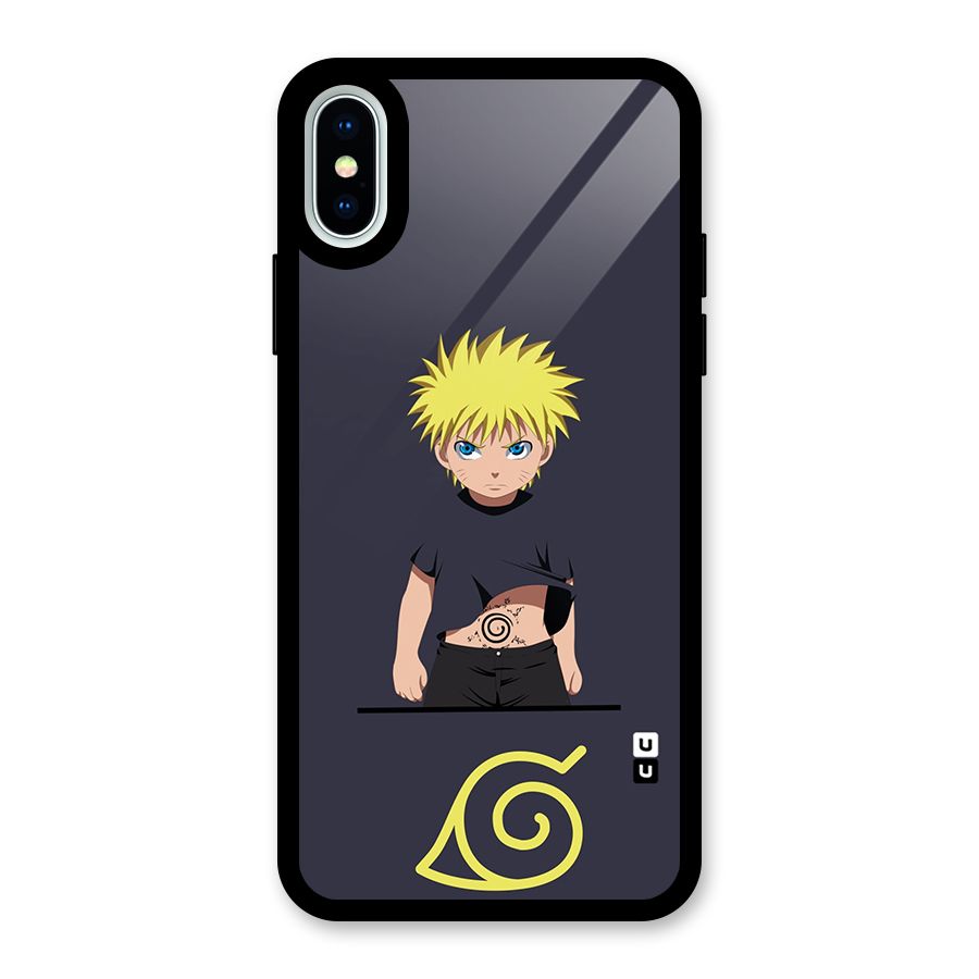 Naruto Kid Glass Back Case for iPhone XS