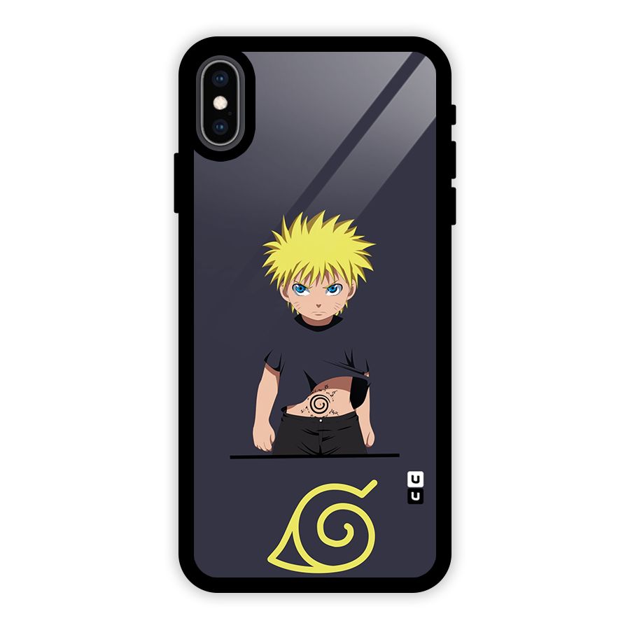 Naruto Kid Glass Back Case for iPhone XS Max