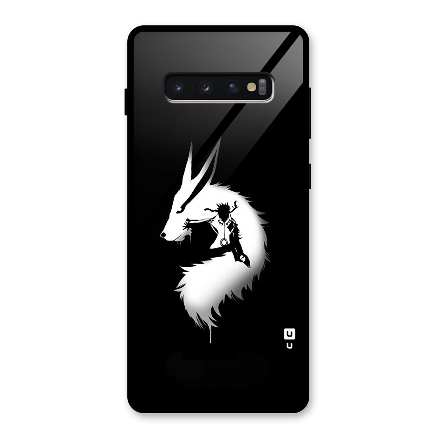 Naruto Kurama Mode Glass Back Case for Galaxy S10 Plus