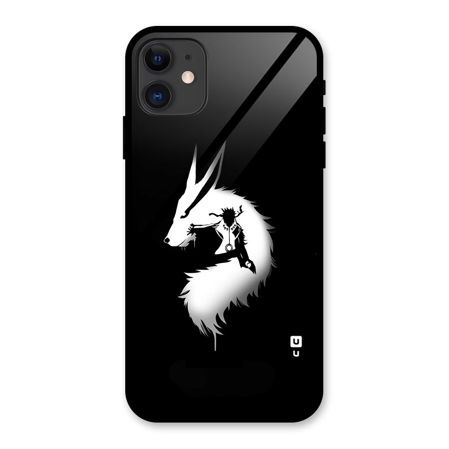 Naruto Kurama Mode Glass Back Case for iPhone 11