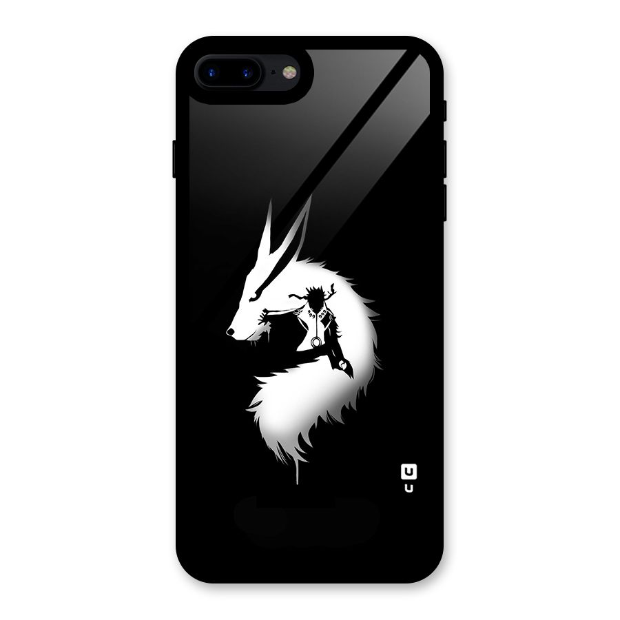 Naruto Kurama Mode Glass Back Case for iPhone 8 Plus