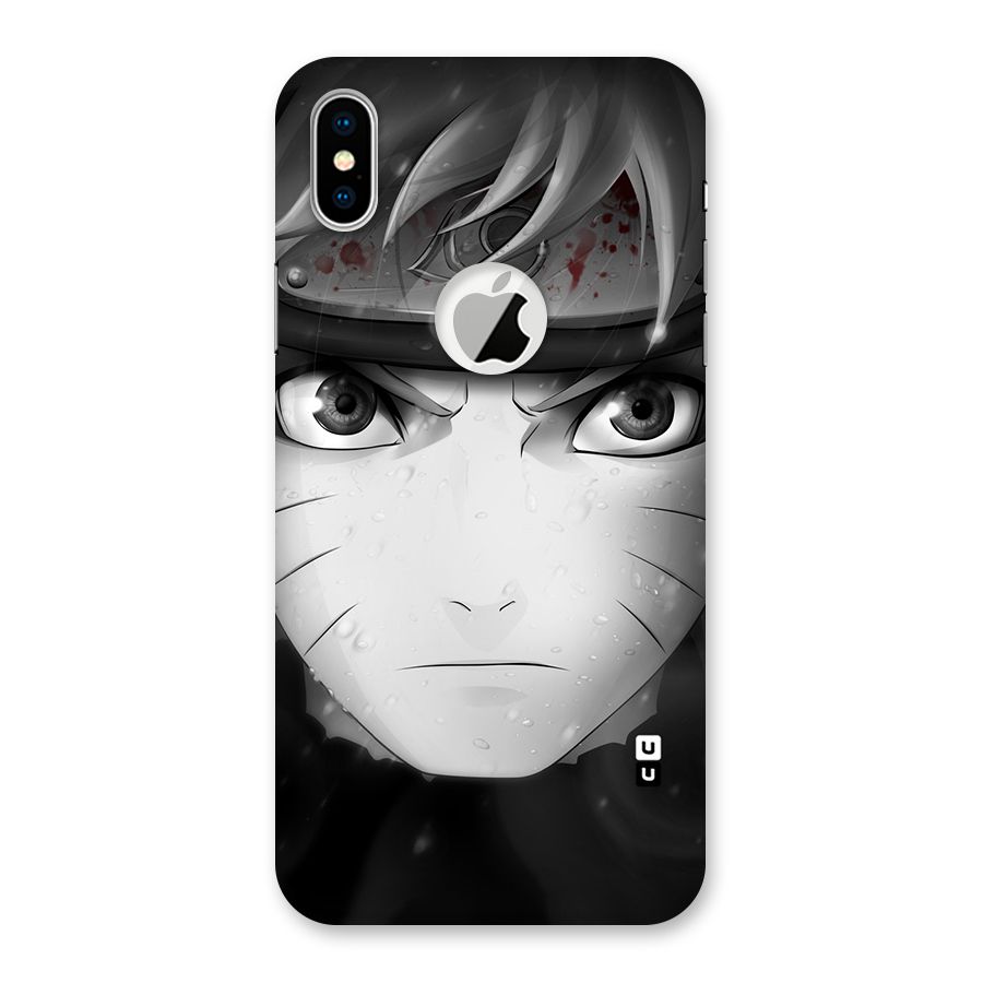 Naruto Monochrome Back Case for iPhone X Logo Cut