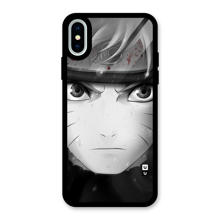 Naruto Monochrome Glass Back Case for iPhone XS