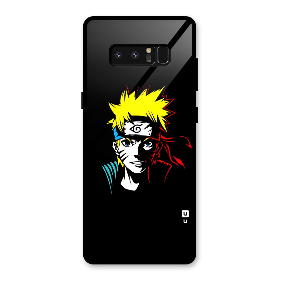 Naruto Pen Sketch Art Glass Back Case for Galaxy Note 8
