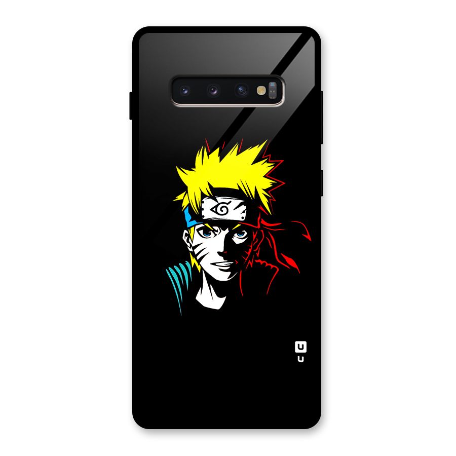 Naruto Pen Sketch Art Glass Back Case for Galaxy S10 Plus