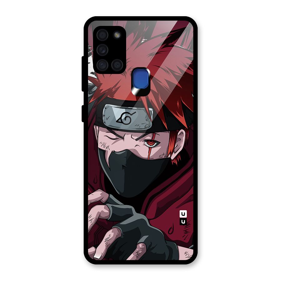 Naruto Ready Action Glass Back Case for Galaxy A21s