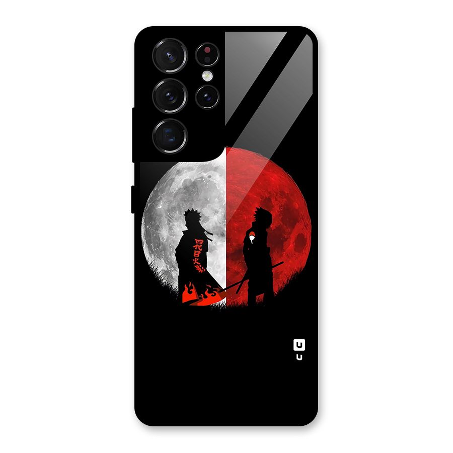 Naruto Shadow Hokage Moon Glass Back Case for Galaxy S21 Ultra 5G