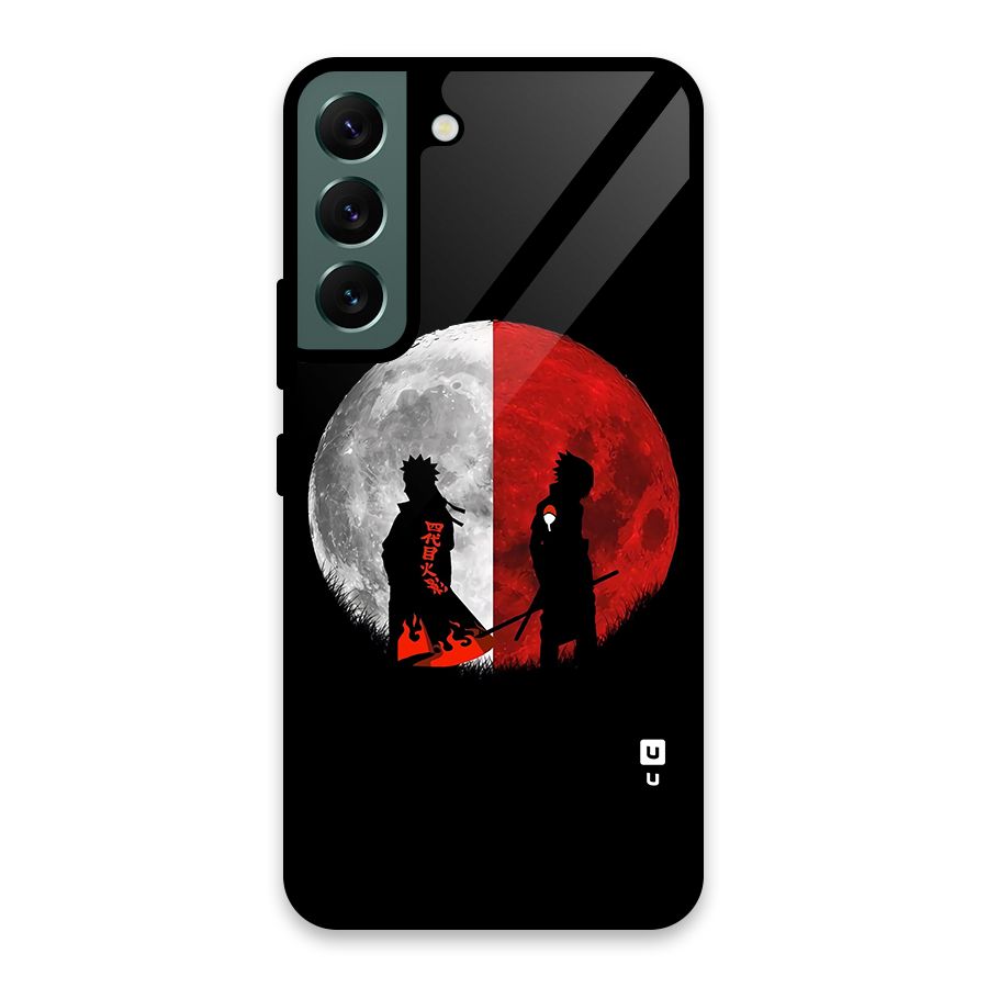 Naruto Shadow Hokage Moon Glass Back Case for Galaxy S22 5G