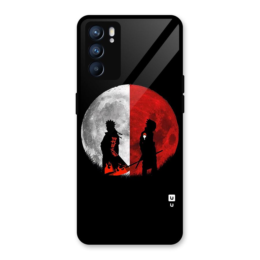 Naruto Shadow Hokage Moon Glass Back Case for Oppo Reno6 5G