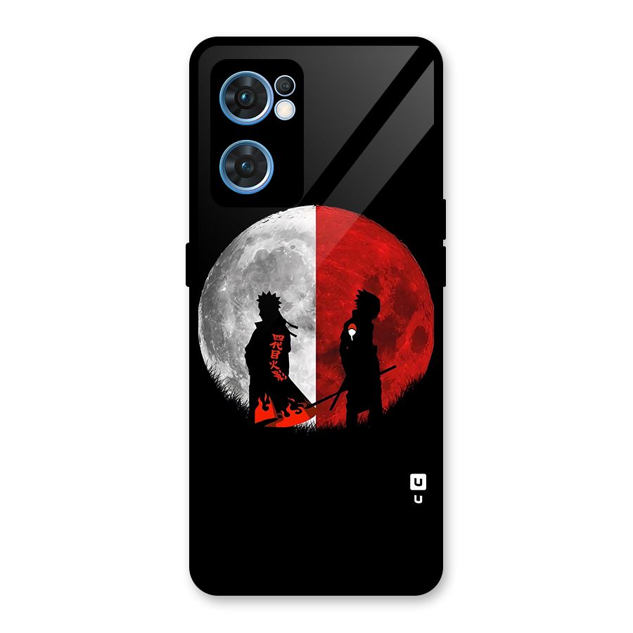 Naruto Shadow Hokage Moon Glass Back Case for Oppo Reno7 5G