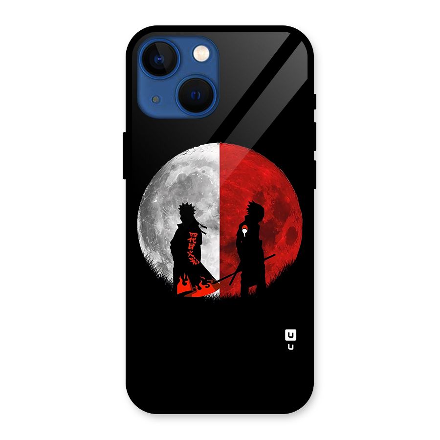 Naruto Shadow Hokage Moon Glass Back Case for iPhone 13 Mini