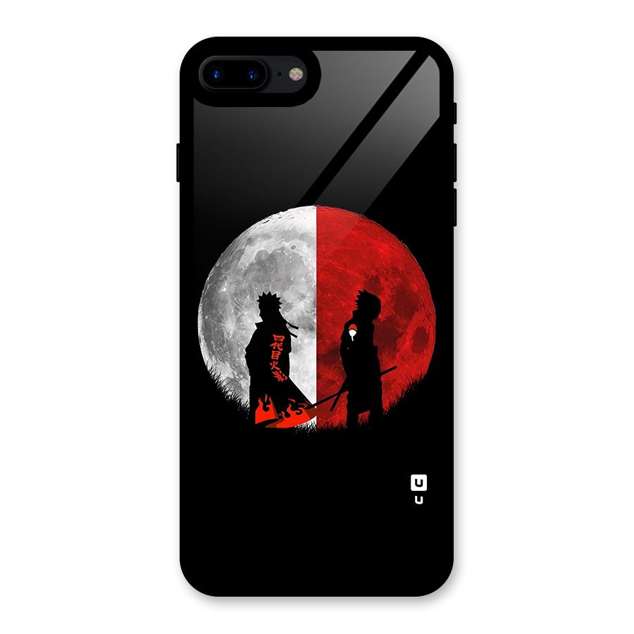Naruto Shadow Hokage Moon Glass Back Case for iPhone 8 Plus
