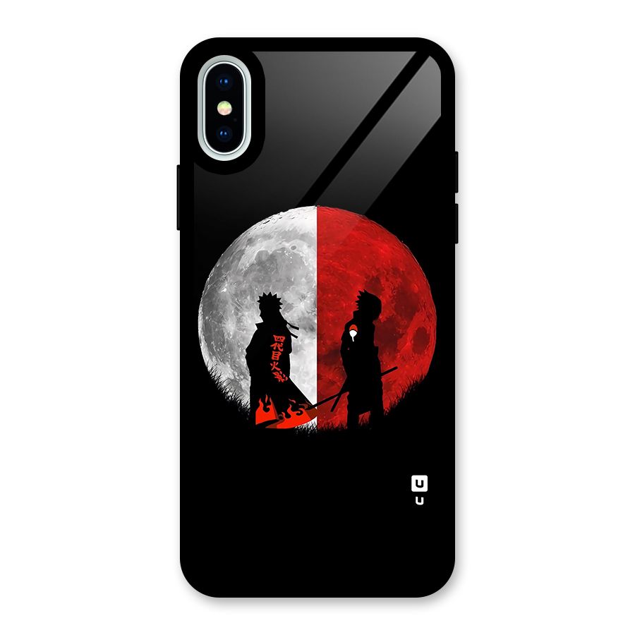 Naruto Shadow Hokage Moon Glass Back Case for iPhone X