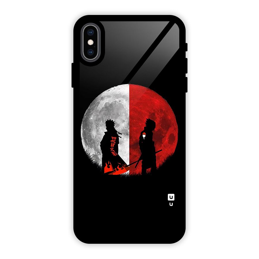 Naruto Shadow Hokage Moon Glass Back Case for iPhone XS Max
