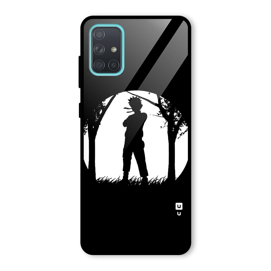 Naruto Silhouette Glass Back Case for Galaxy A71