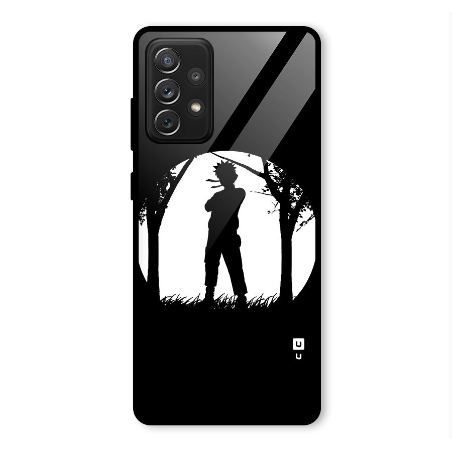 Naruto Silhouette Glass Back Case for Galaxy A72