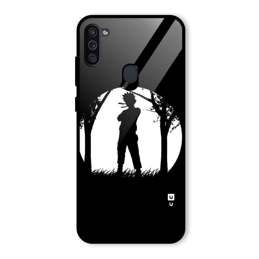Naruto Silhouette Glass Back Case for Galaxy M11