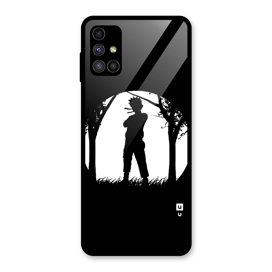 Naruto Silhouette Glass Back Case for Galaxy M51