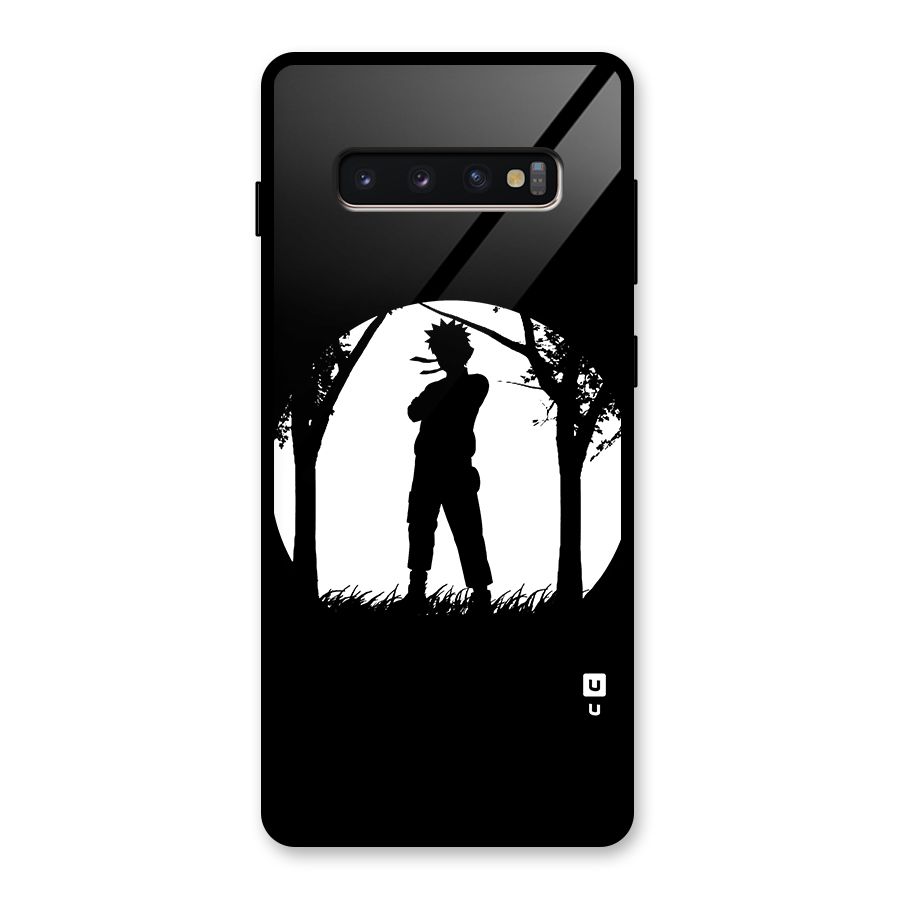 Naruto Silhouette Glass Back Case for Galaxy S10 Plus