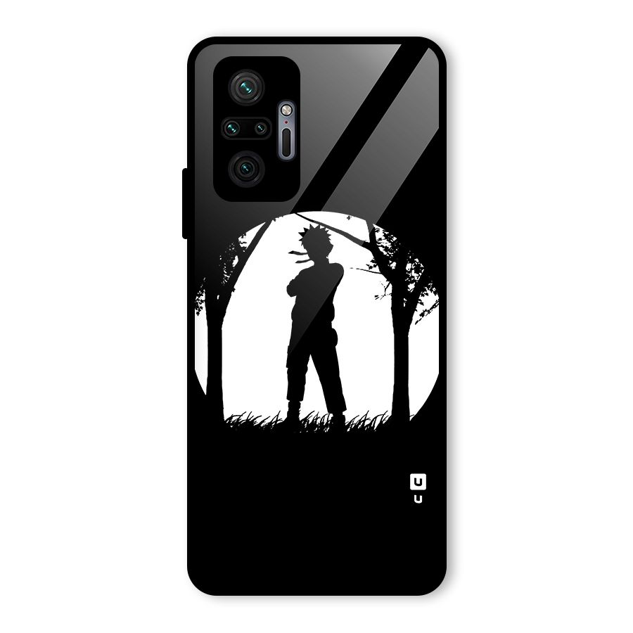 Naruto Silhouette Glass Back Case for Redmi Note 10 Pro