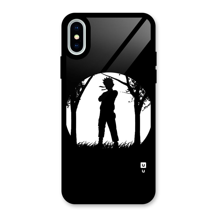 Naruto Silhouette Glass Back Case for iPhone XS