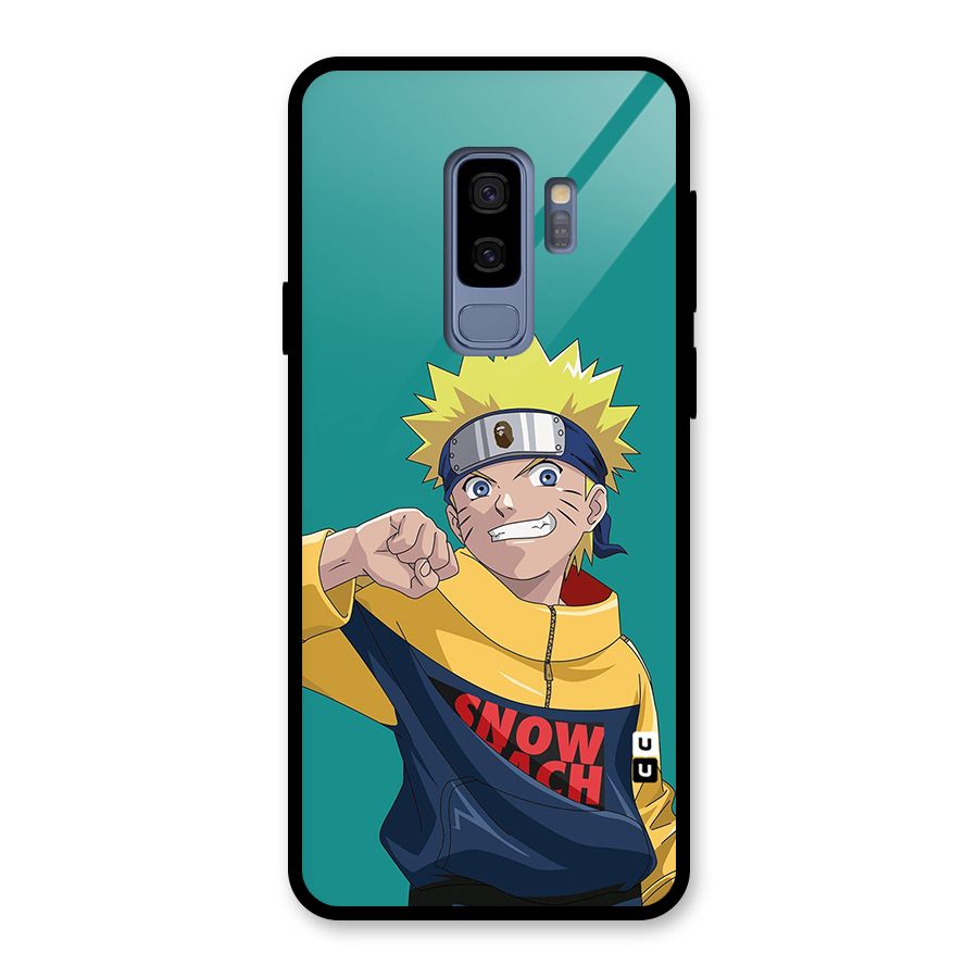 Naruto Snow Beach Art Glass Back Case for Galaxy S9 Plus