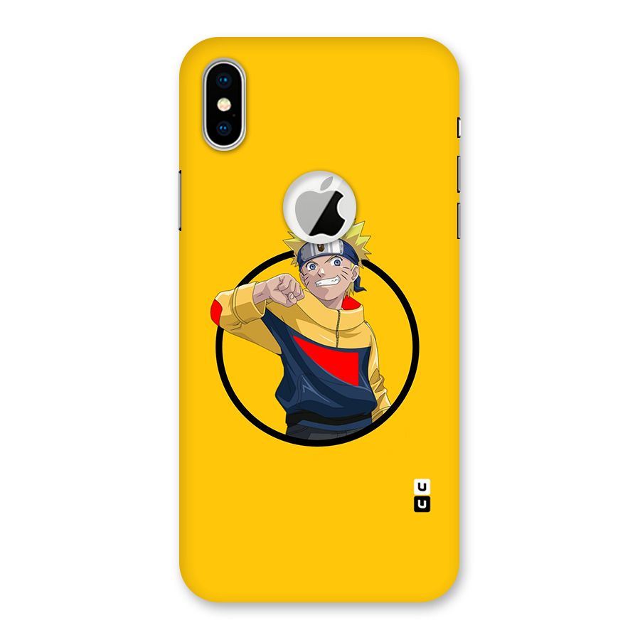 Naruto Sports Art Back Case for iPhone XS Logo Cut