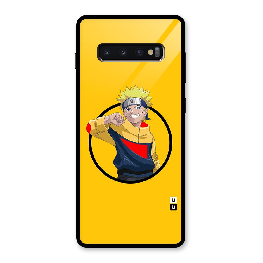 Naruto Sports Art Glass Back Case for Galaxy S10 Plus