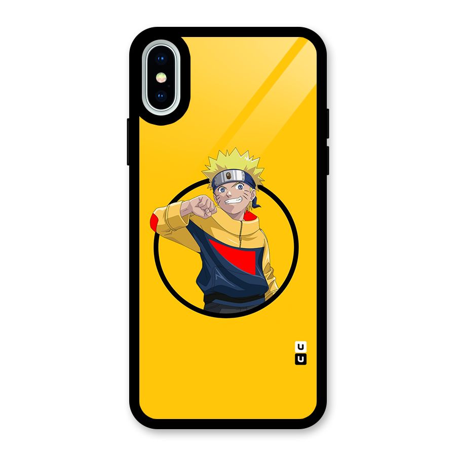 Naruto Sports Art Glass Back Case for iPhone X