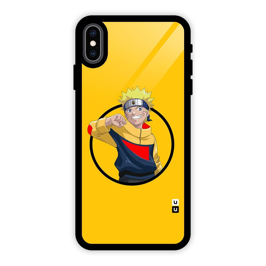 Naruto Sports Art Glass Back Case for iPhone XS Max