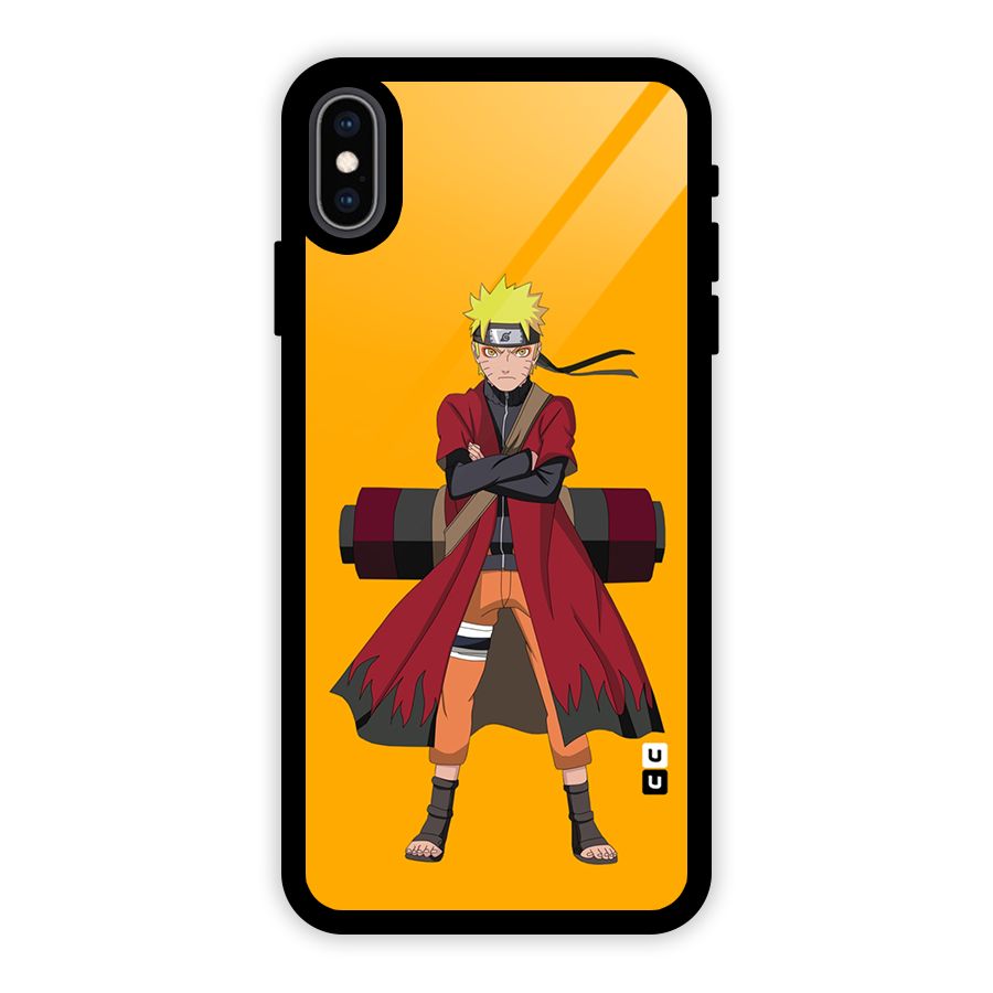 Naruto Uzumaki Art Glass Back Case for iPhone XS Max