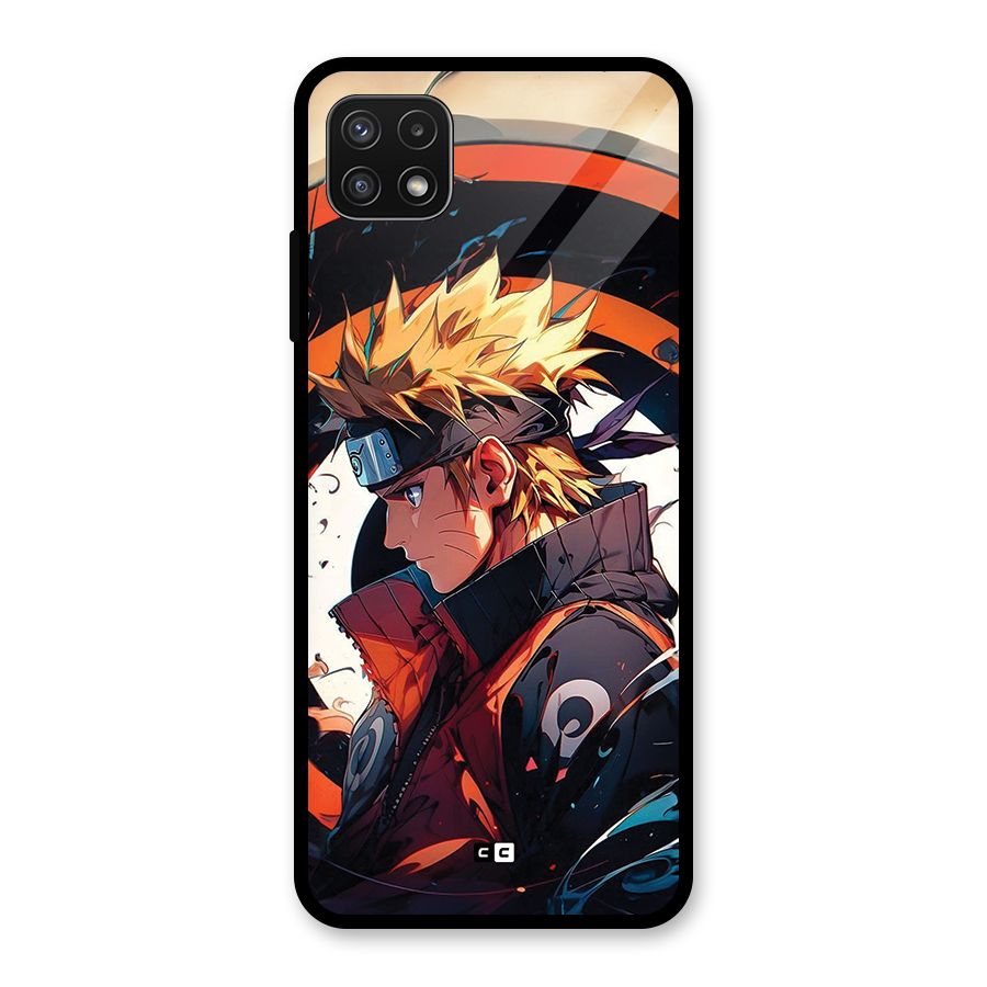 Naruto Uzumaki Combat Glass Back Case for Galaxy A22 5G