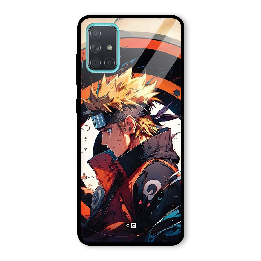 Naruto Uzumaki Combat Glass Back Case for Galaxy A71