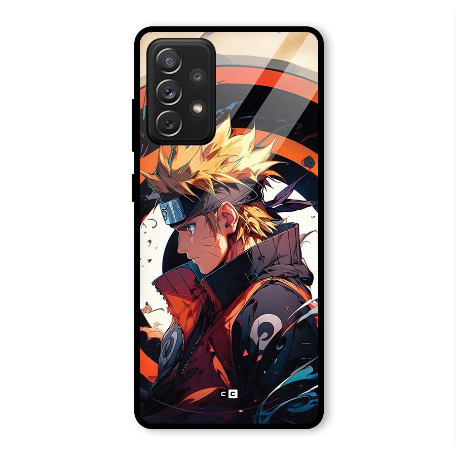 Naruto Uzumaki Combat Glass Back Case for Galaxy A72