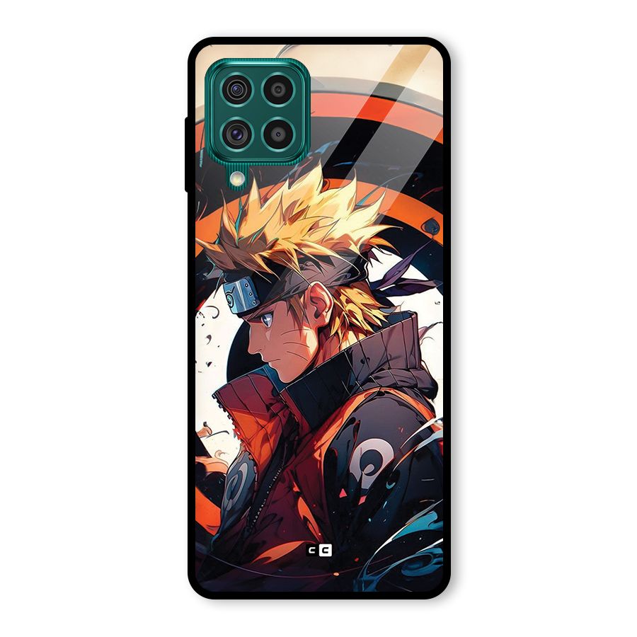 Naruto Uzumaki Combat Glass Back Case for Galaxy F62