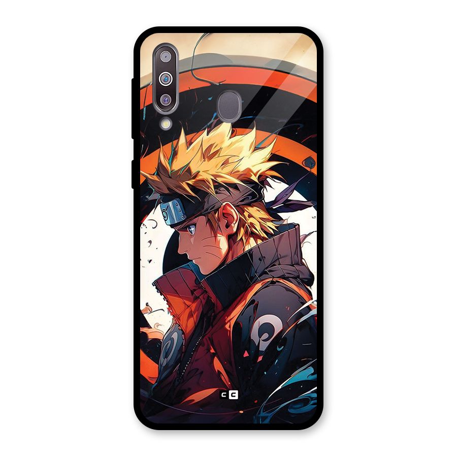 Naruto Uzumaki Combat Glass Back Case for Galaxy M30