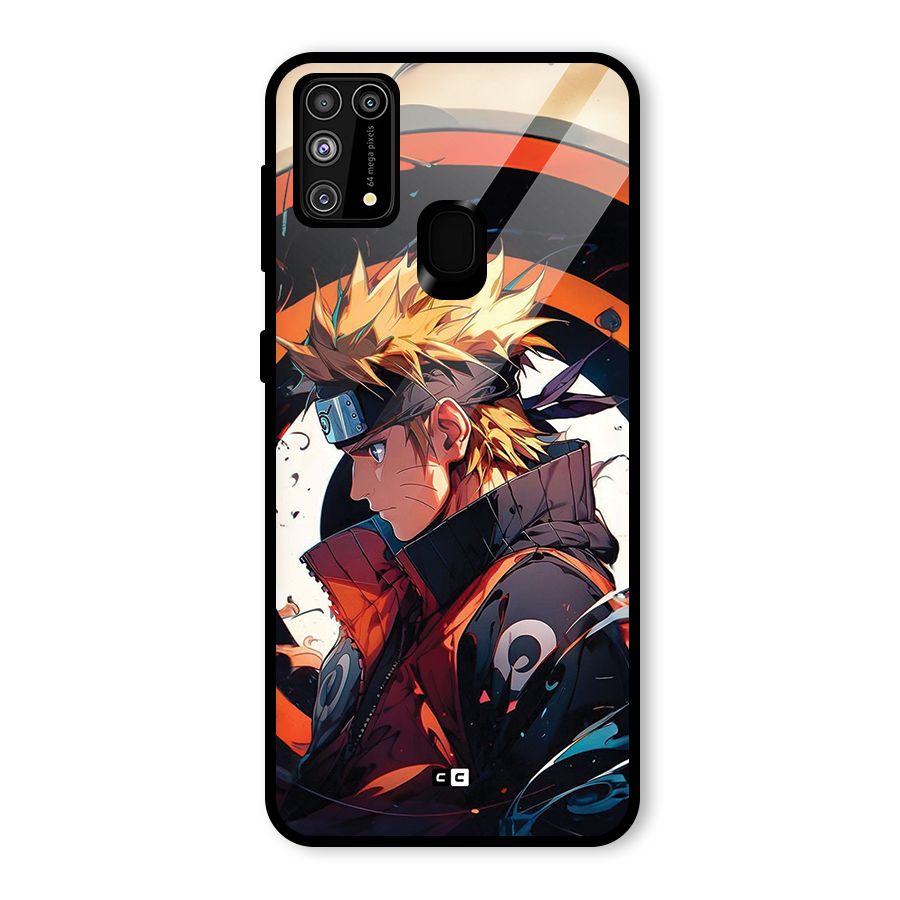 Naruto Uzumaki Combat Glass Back Case for Galaxy M31